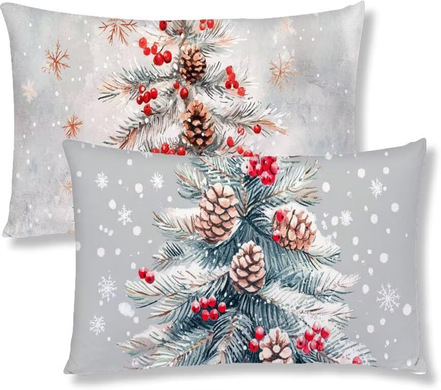 Housse coussin 40x80 taie oreiller decoration coton lin rectangulaire salon chambre