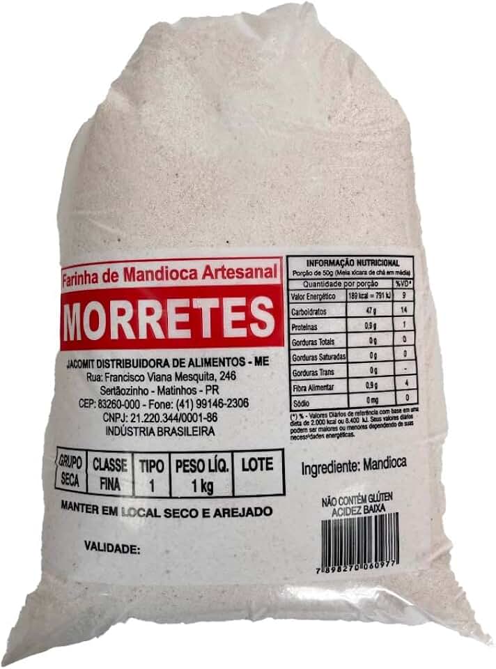 Farinha de Mandioca Artesanal de Morretes Fina 1kg