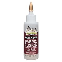 Vista 9 de Aleene's Fusión de tela de secado rápido, pegamento permanente de secado rápido, Stong Bond se seca suave y transparente en minutos, paquete de 3