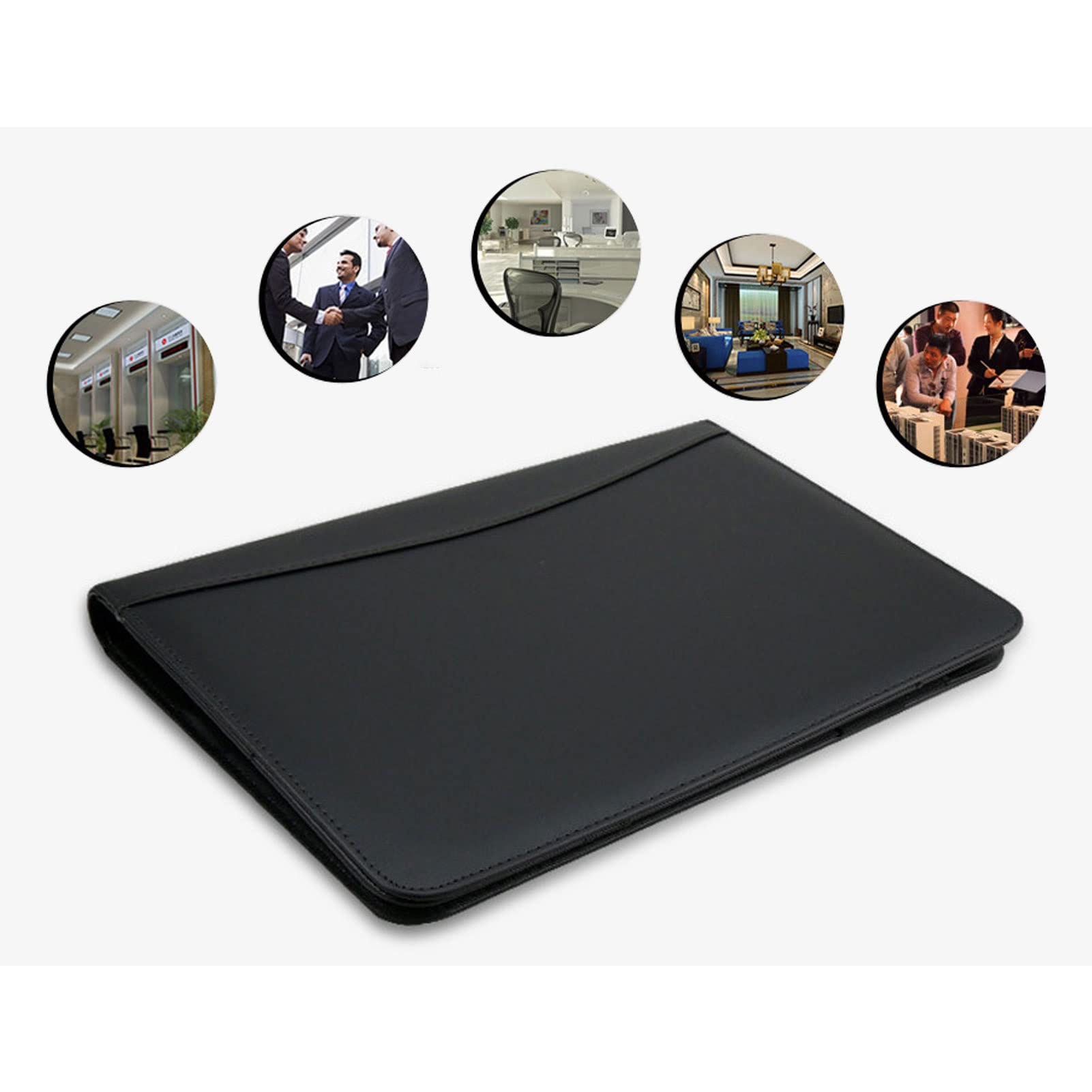 Cartella A4 Portadocumenti Cartellina Porta Documenti Portablocco Porta Organizer Agenda in Pelle Portafoglio Padfolio per Donna Uomo Business Viaggio Conferenza