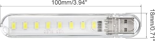 Miniatura 2 de PATIKIL 6000-6500K Mini luz LED USB, paquete de 4 unidades de 1.7 W portátil de luz LED de noche LED módulo de lámpara delgada para camping teclado