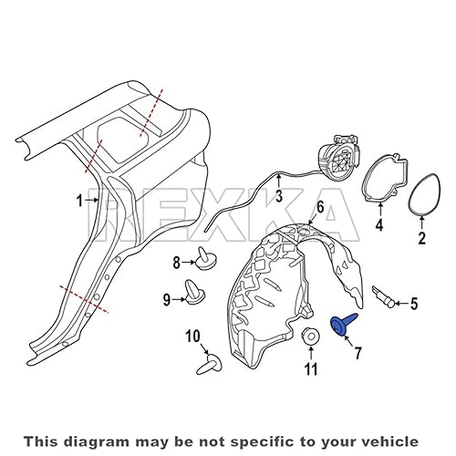 Miniatura 6 de Rexka 10 unids Wheelhouse Liner Bumper Cover Splash Shield Tornillo para Land Rover Discovery Sport Range Rover Evoque LR2
