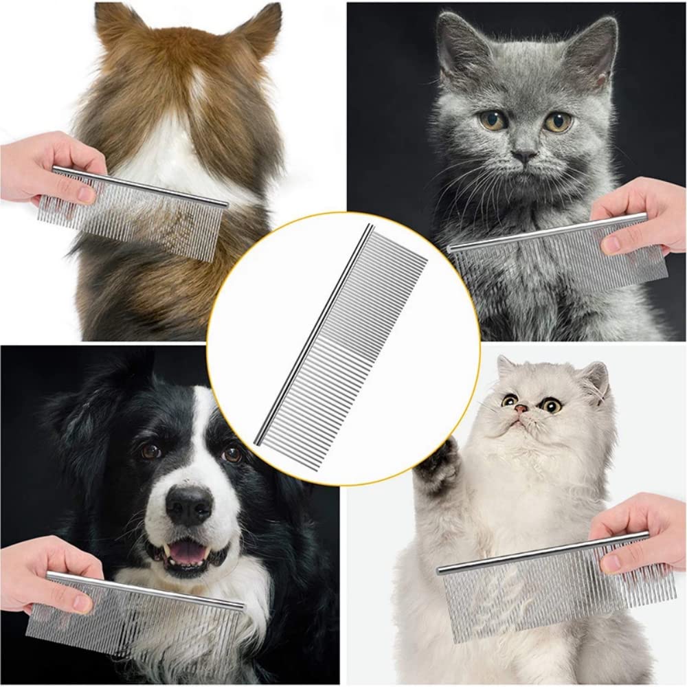 Brosse pour chien – Peigne démêlant double face, brosses pour chats à poils longs et courts, brosse de toilettage pour chat – Brosses de toilettage pour chiens et chats