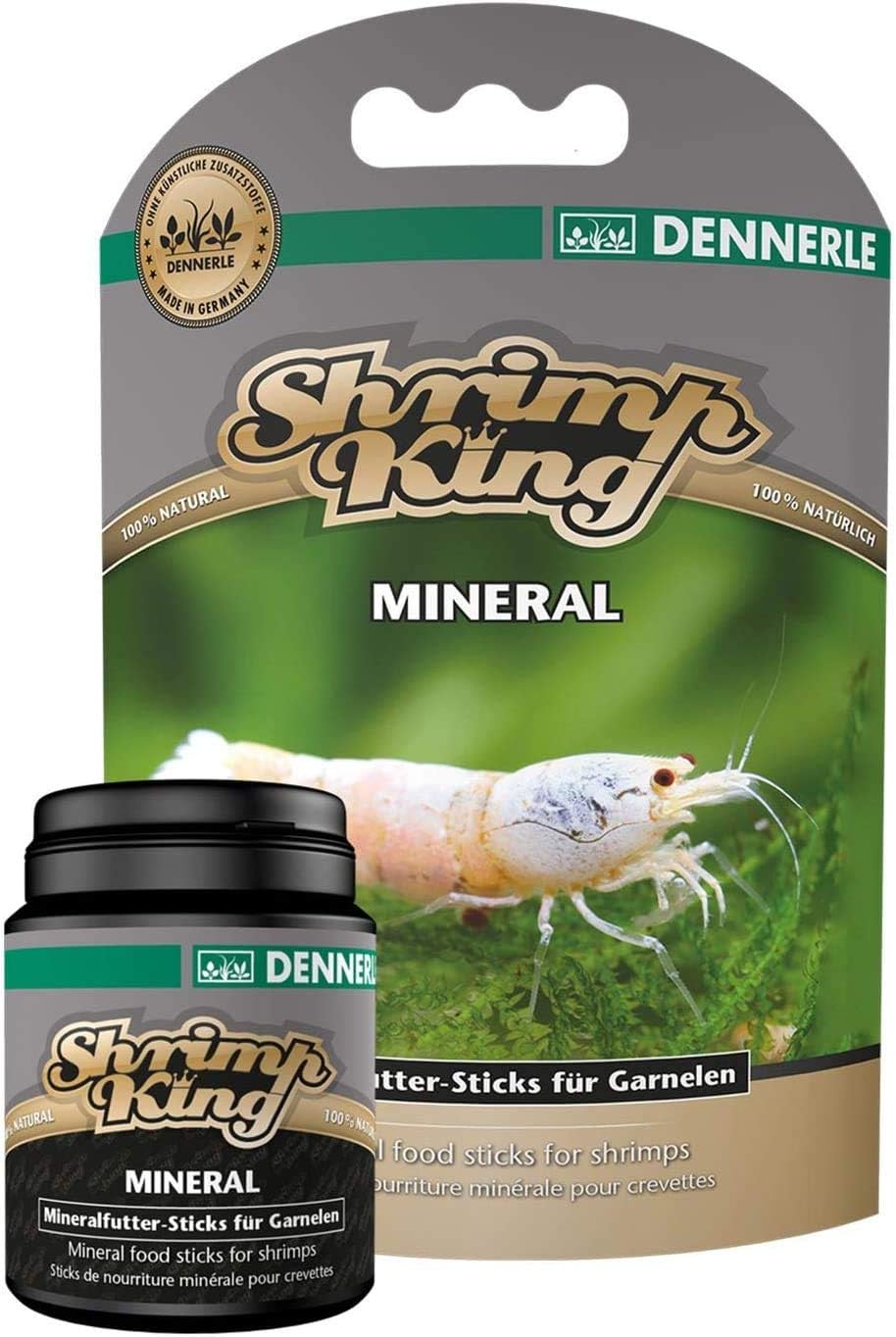 Dennerle Shrimp King Mineral 1.59 oz - Supplementary Food for Ornamental Shrimps - for the Prevention of Moulting Problems