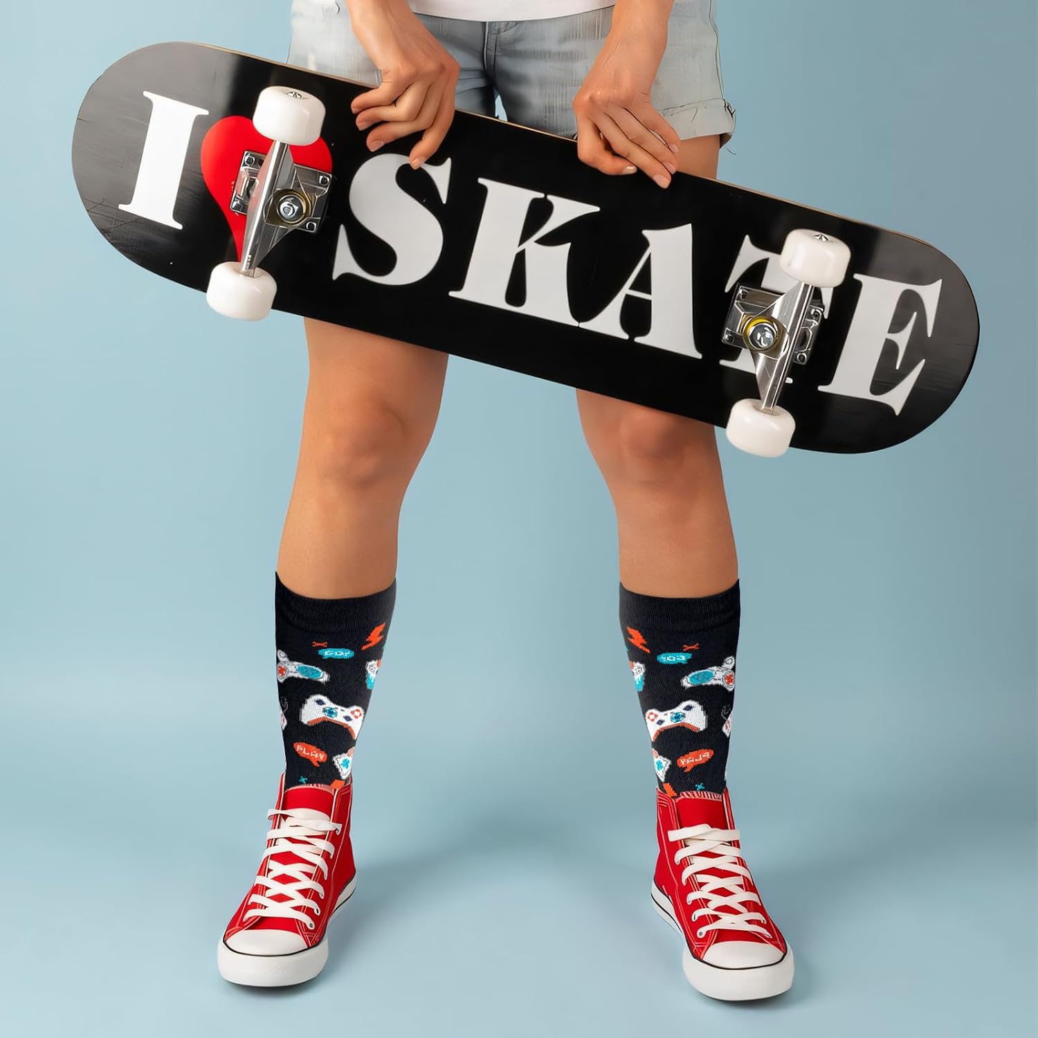 Gaming Gifts for Boys Socks for Kids Teens Christmas Stocking Stuffers White Elephant Birthday Gift Funny Gamer Socks