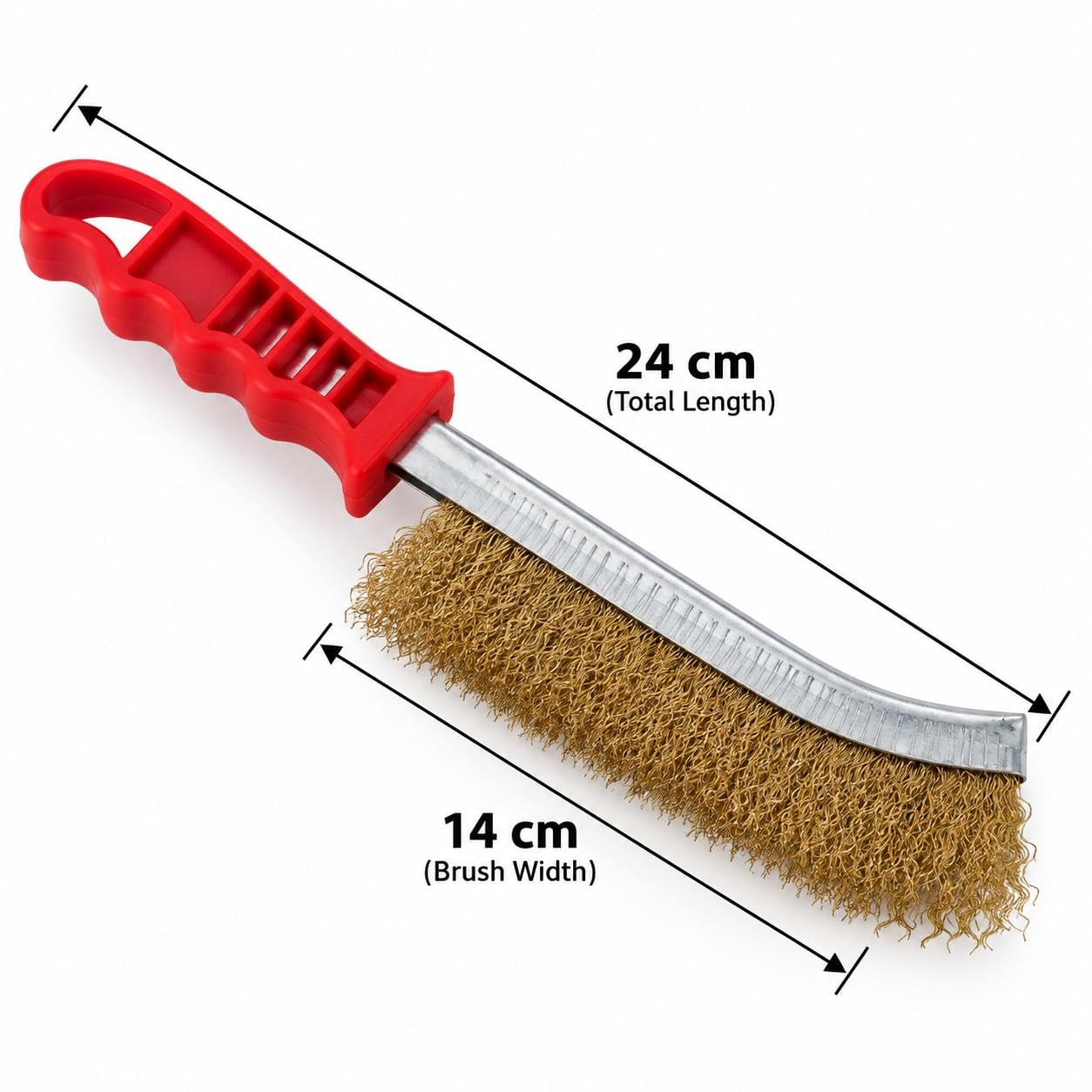Multi-Purpose Stainless Steel Wire Brush with Long Handle for Cleaning Rust and Paint Remover Brush | Wire Brush for Cleaning Metal - Pack of 1 — Amazon image 2