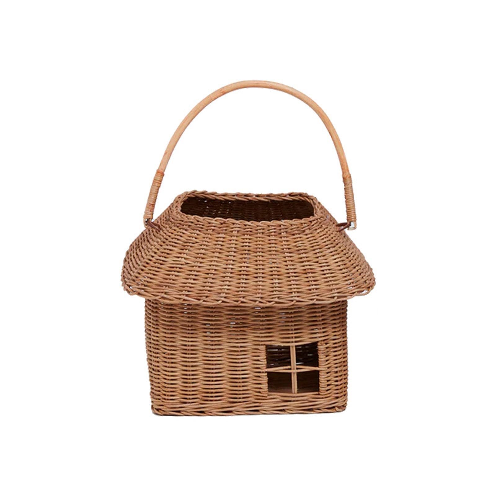 Sac de rangement tissé 2026 garde-manger cuisine robuste espace limité 28x28x35,5 cm