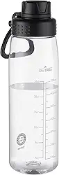 Edmyre Garrafa de água de 946 ml, garrafa de água transparente com tampa de bico e alça de transporte, reutilizável, sem BPA, garrafa de água para caminhadas, adequada para viagens, ao ar livre