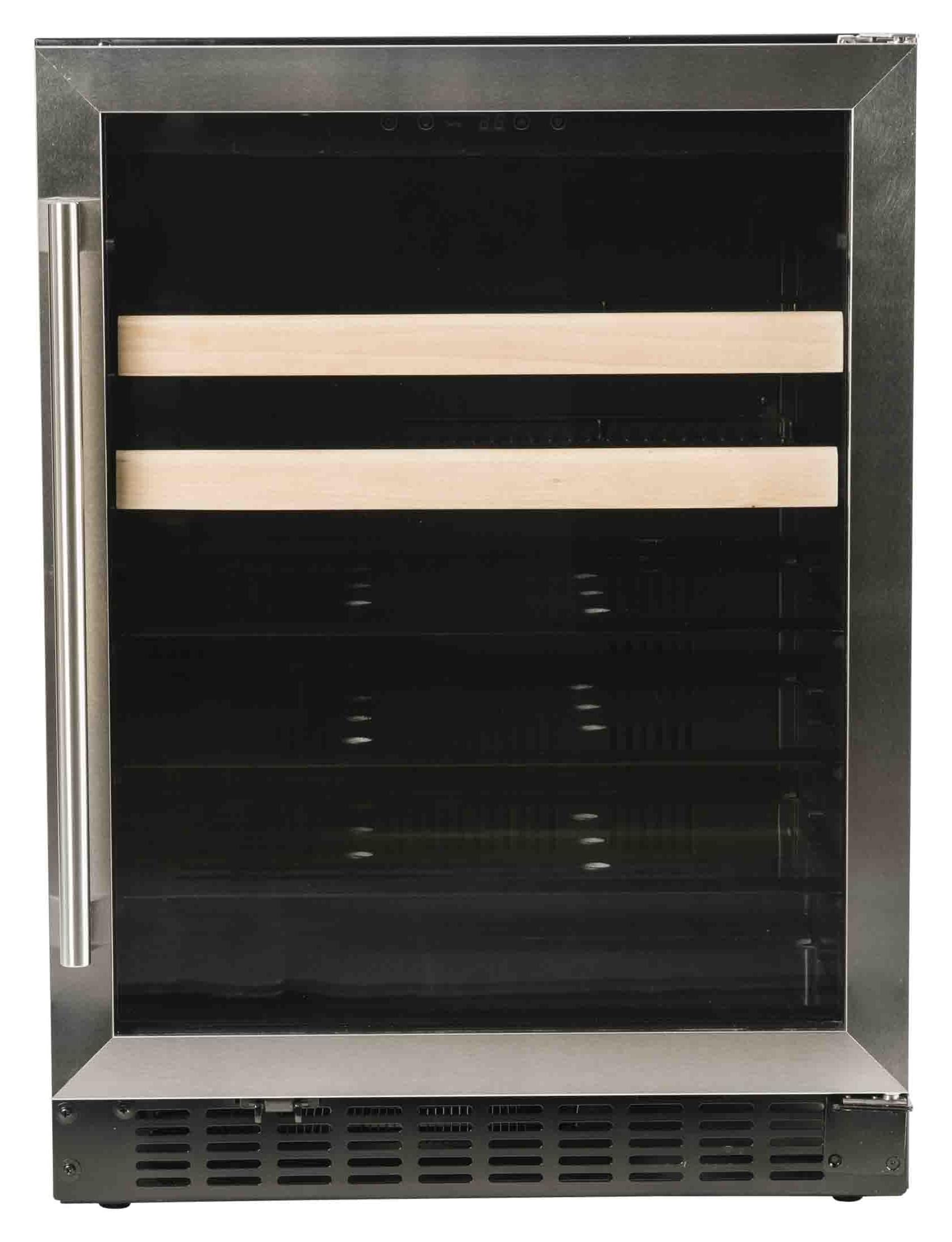 Azure A124BEV-S 24 inch Beverage Center with Stainless Trim Glass Door