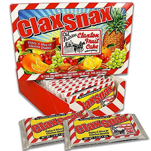 ClaxSnax Fruit Cake – 20 Slices | Individually Wrapped By-The-Slice