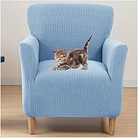 Vista 25 de XMAYODS Funda elástica para silla de club, funda de barril para silla, funda de elastano suave para sillón, funda de sofá extraíble, protector de #1