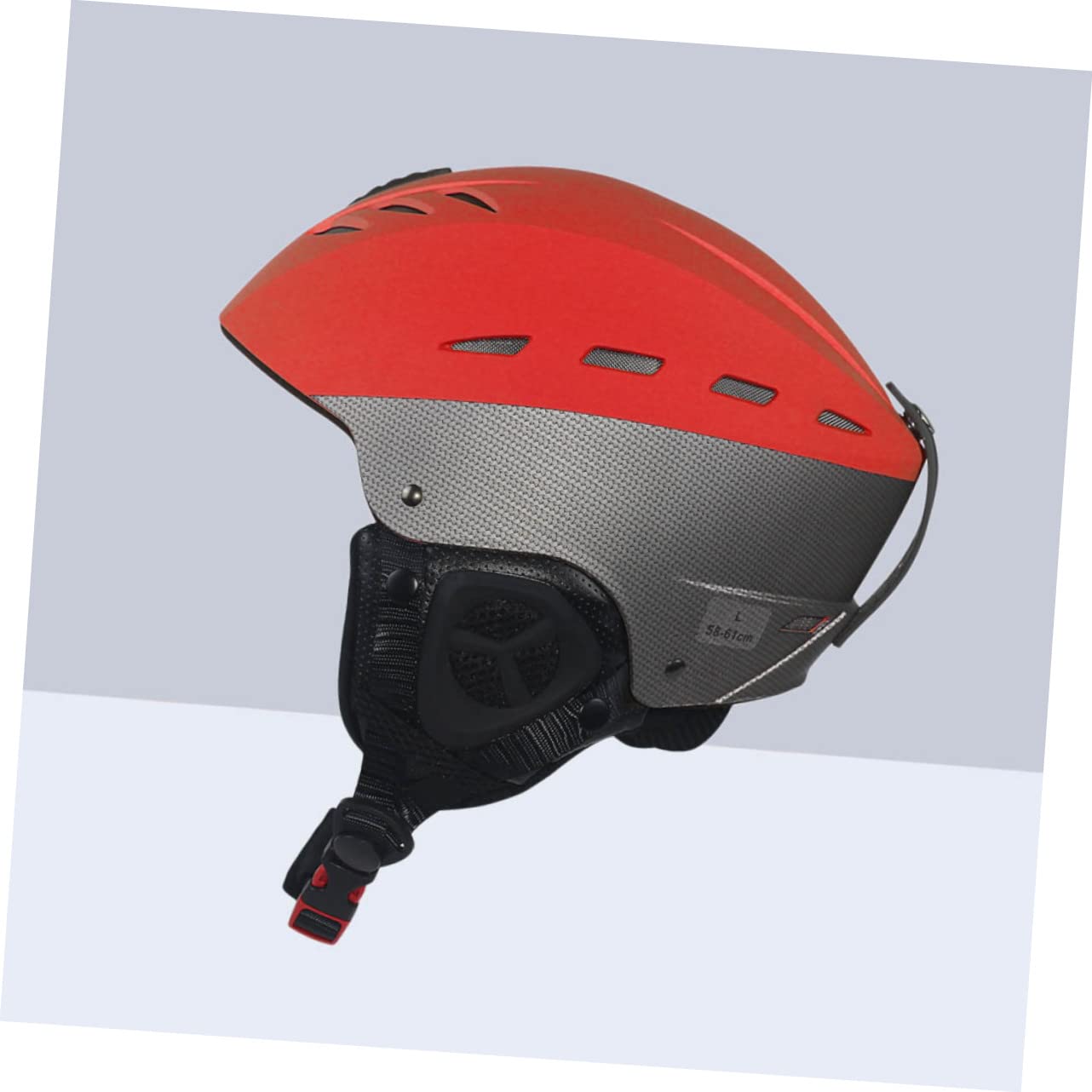 ibasenice Casco da Sci Abs Schiuma Protettiva Caschetto Snowboard Prese D'aria Copriorecchie Traspirante Staccabile Regolazione Rotante Unisex