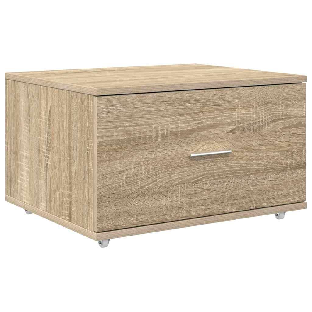 Scrivania in legno ingegnerizzato Rovere Sonoma con cassetto e ripiano, tavolo scrittoio per computer e gaming, postazione lavoro salvaspazio per ufficio, studio, casa e smartworking