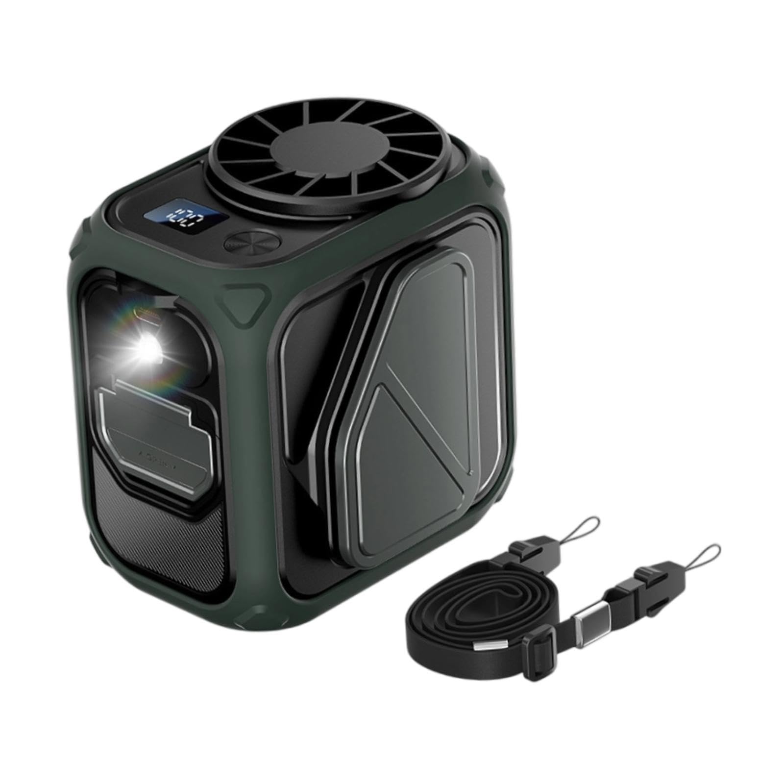 Urijx™ Outdoor Waist-Hanging Fan Multiuse Quiet Clip On For Barbecue Cycling Hiking Green Home & Garden | Home Improvement | Heating Cooling & Air | Portable Fans-image-46