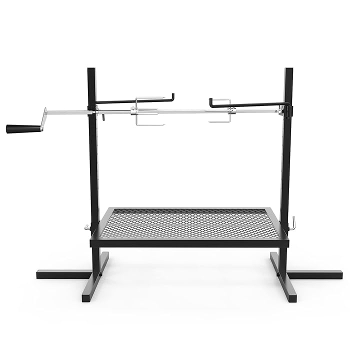 Buy only fire Adjustable Grill Rotisserie System and Spit, Over Fire Camp Grill with Cooking
