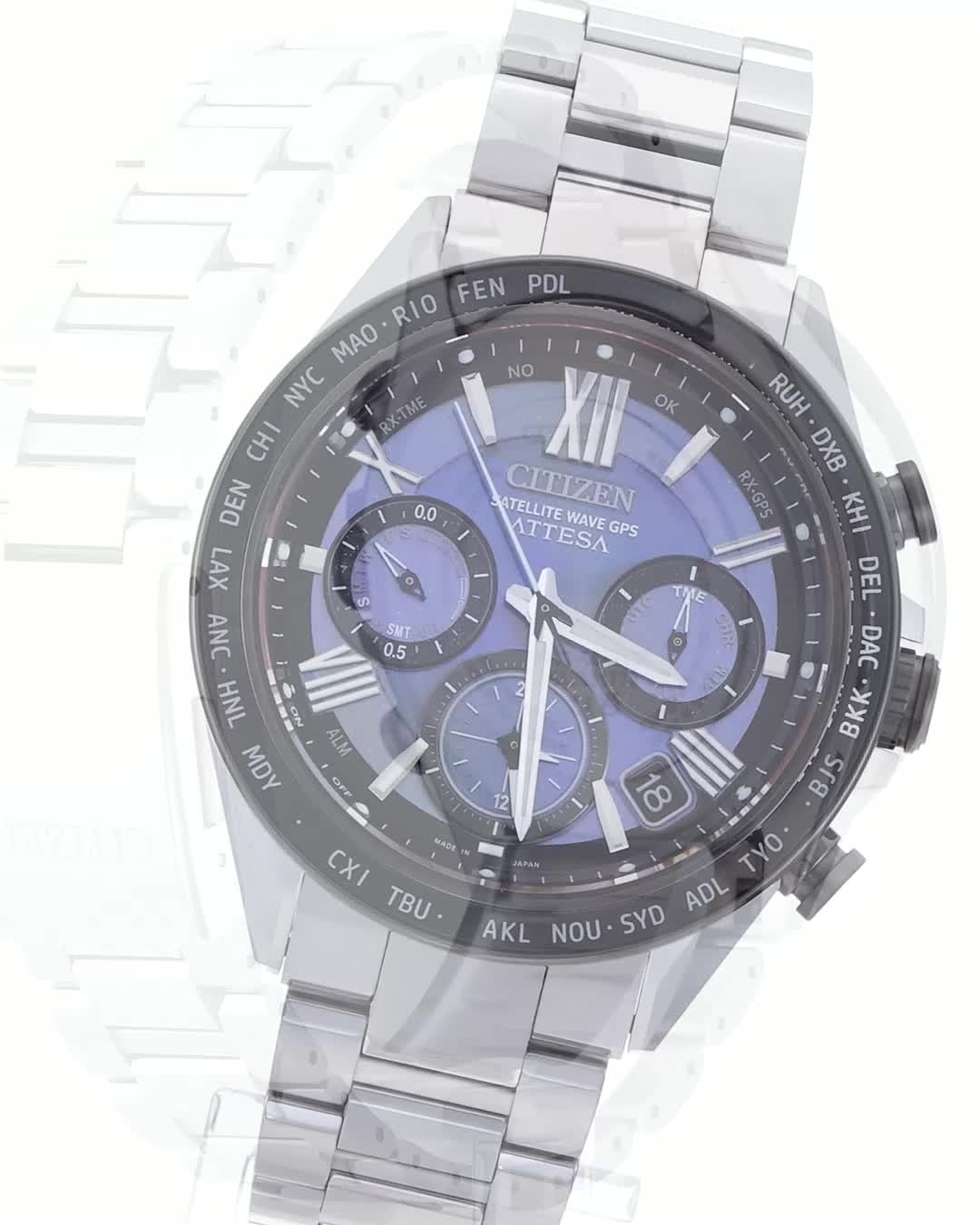 Amazon.co.jp: [CITIZEN] 腕時計 ATTESA UNITE with BLUE 限定モデル