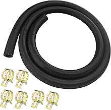 Nutabevr Kit Tubo Benzina, 1 Metri ubazioni Tubi per Alimentazione, Ø8 mm Tubo del Carburante Linea con 6pcs Fascette Stringitubo,multiuso flessibile Gas Tubazioni Benzina,per moto, trattori,tosaerba