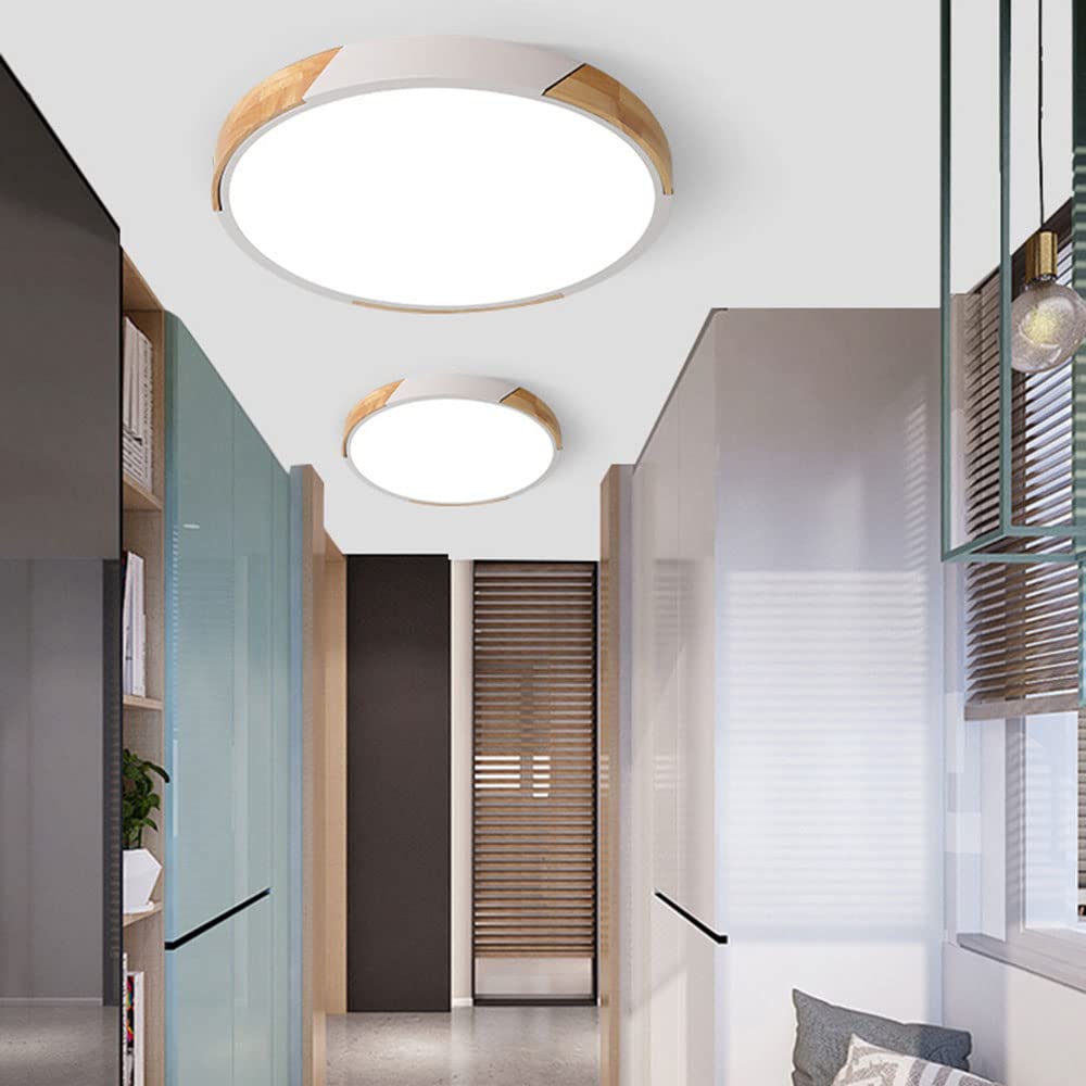 Nordische Einfache LED-Deckenleuchte Moderne Einbauleuchte Home Energiesparende Deckenleuchte Deckennahe Leuchte Kaltweiß 6000K Für Arbeitszimmer, Korridor, Schlafzimmer