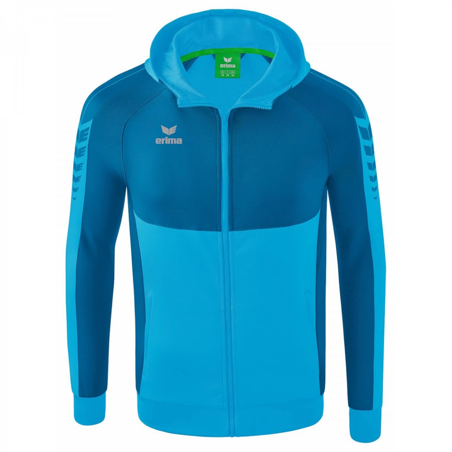 Erima Kids Six Wings Training Jacket with Hood, Curaçao, 140
