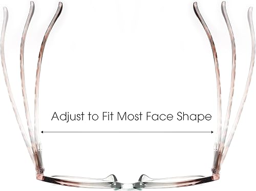 Miniatura 4 de JM Paquete de 4 lentes de lectura con bisagra de resorte redonda anteojos con estampado de moda para mujer