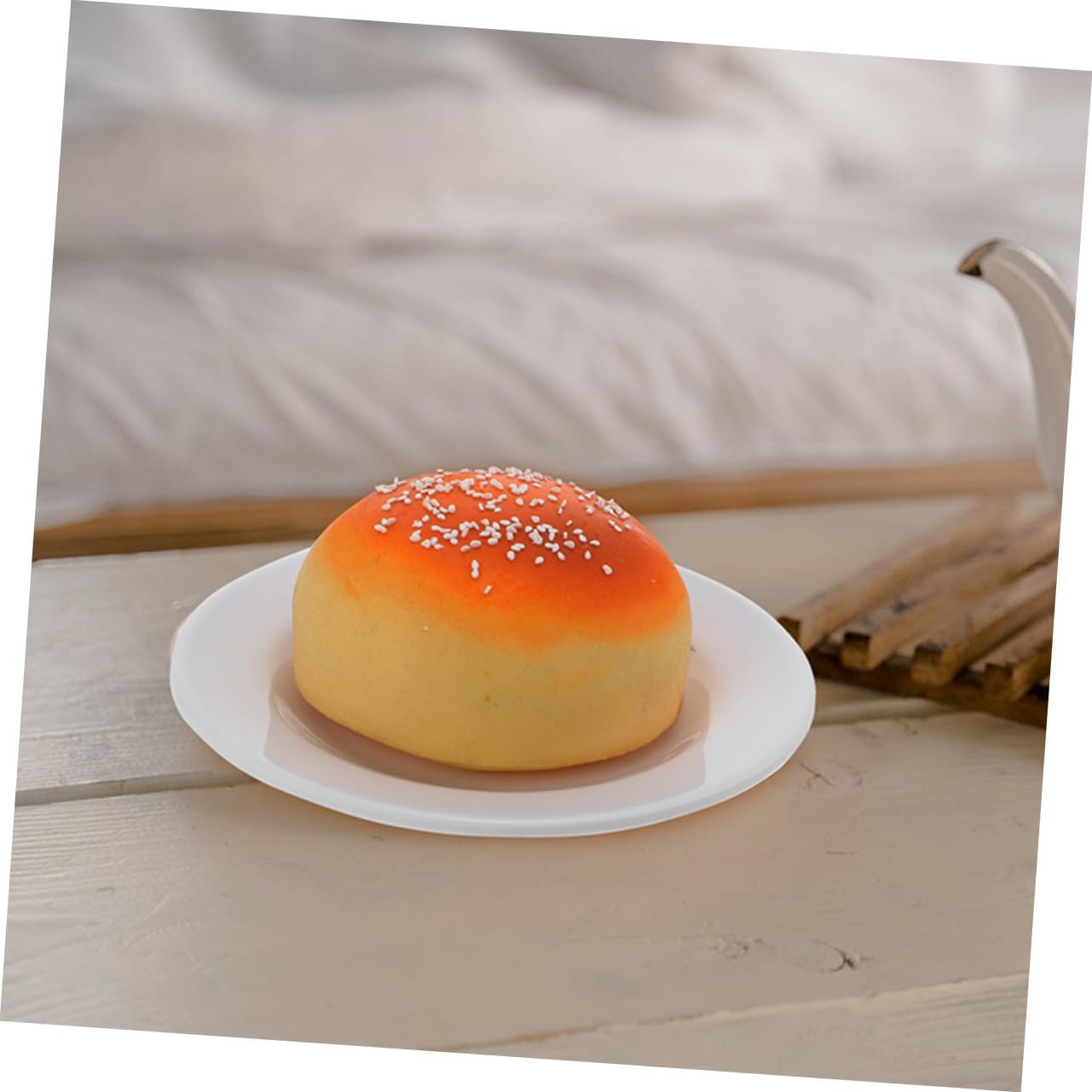 PRETYZOOM 6pcs Round Serving Dish Snack Plates for Fruits Appetizers and Parties Non-breakable Lightweight Kitchenware for Indoor and Outdoor Use