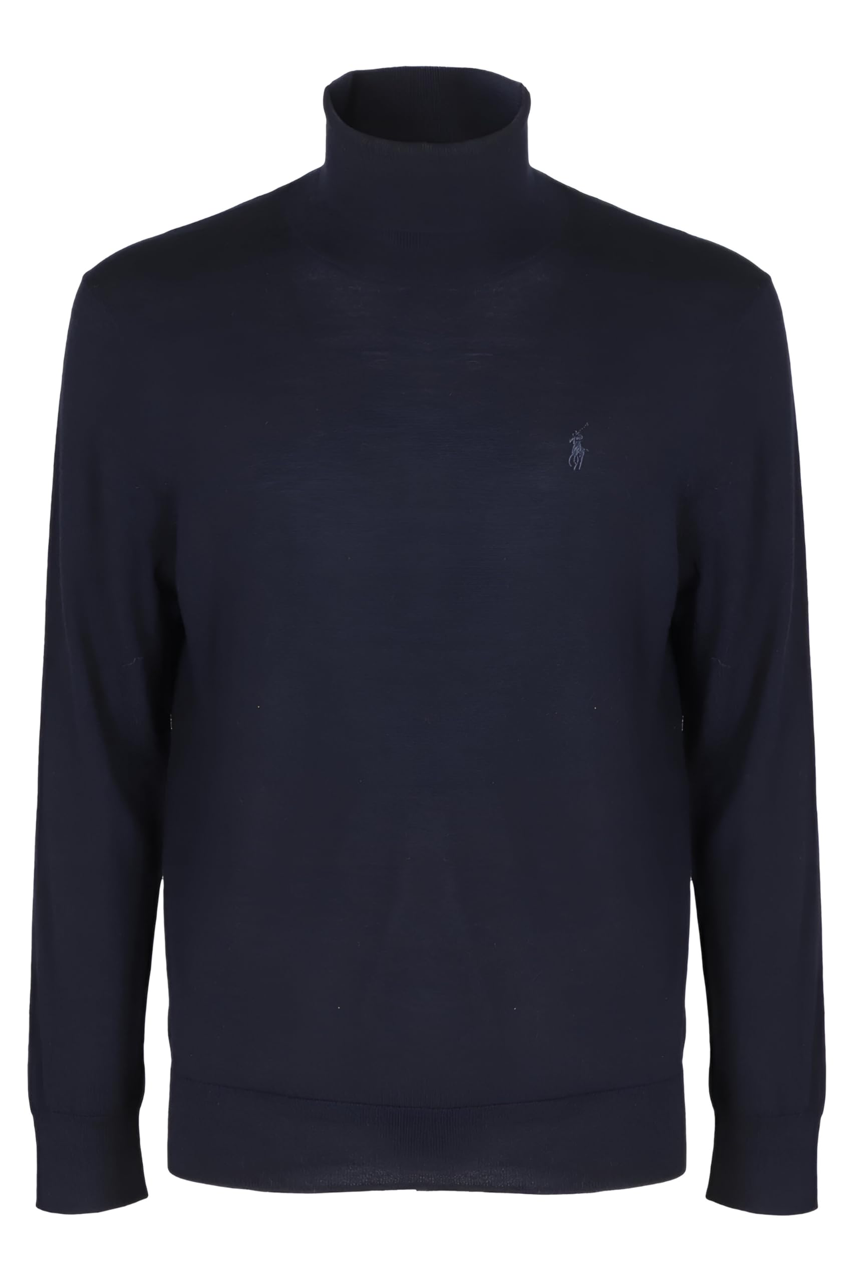 Polo Ralph Lauren Men's Blue Merino Wool Roll Neck Jumper (Uk, Alpha, L, Regular, Regular, Navy)