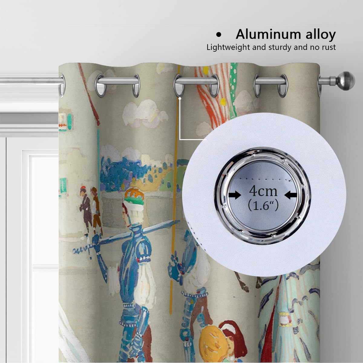 tende oscurante scena di strada in stile cittadino la giovane coppia famosa pittura stampe tende per l'arredamento camera da letto per la finestra del soggiorno camera da letto W140xL200cm 2 pannelli