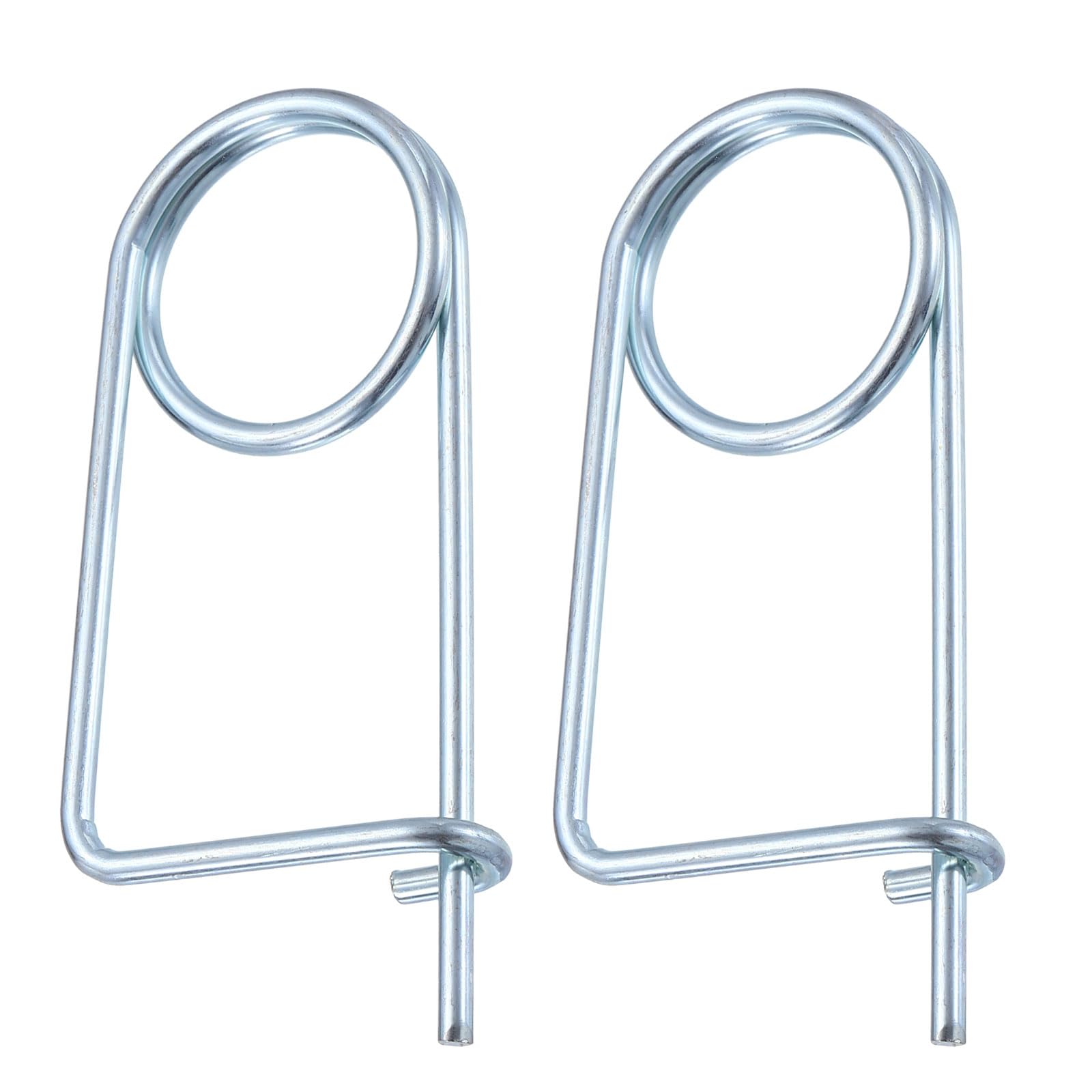 PATIKIL M4.5x59mm / 0.18"x2.32" Brooch Shape Cotter Safety Pin Spring Pin Fastener, 2 Pcs Steel Quick Lock Brooch Locking Fastener for Farm Garden Lawn Hook Hitch