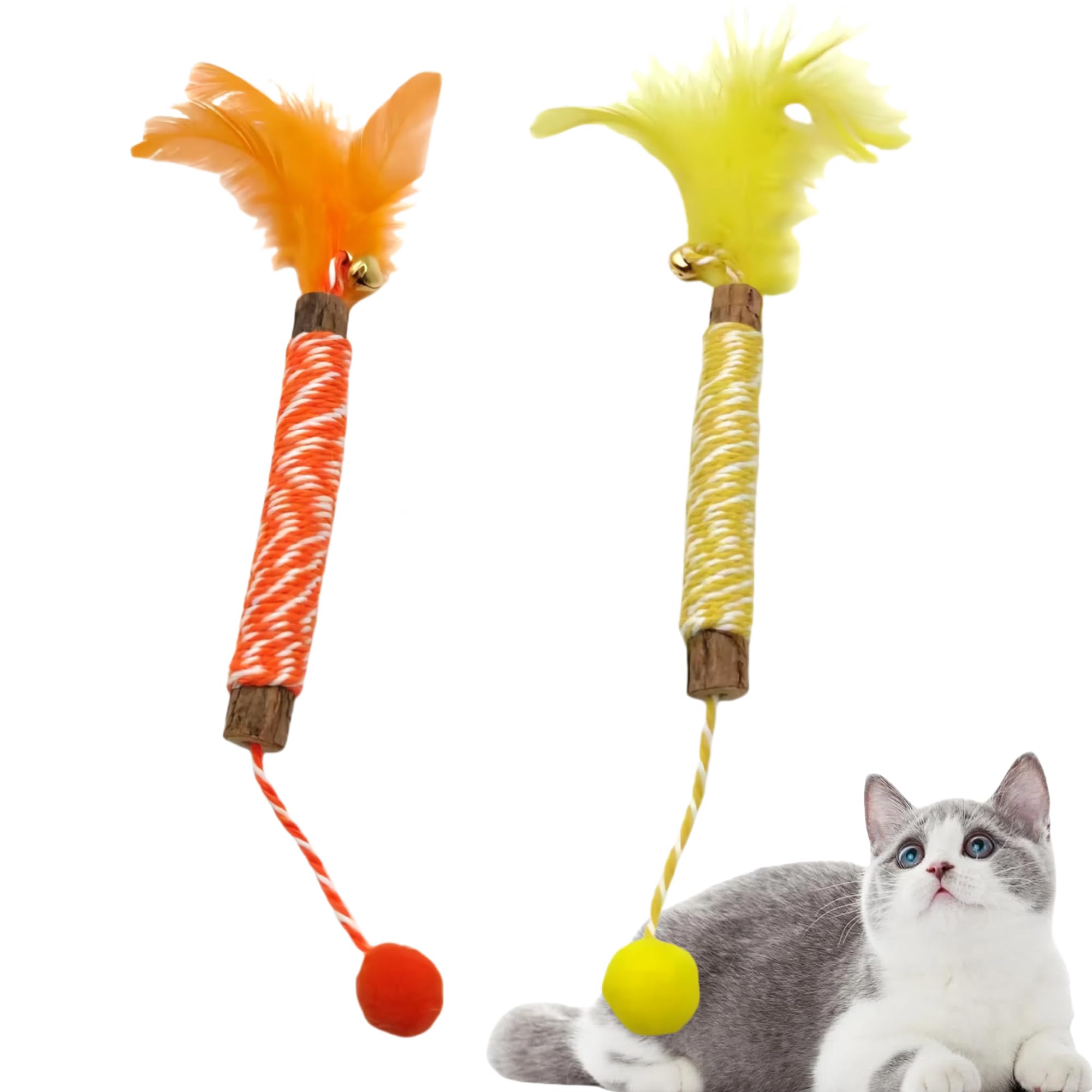 Amazon | またたびの木 ULcomlife 猫噛むおもちゃ 猫 歯磨き 羽根