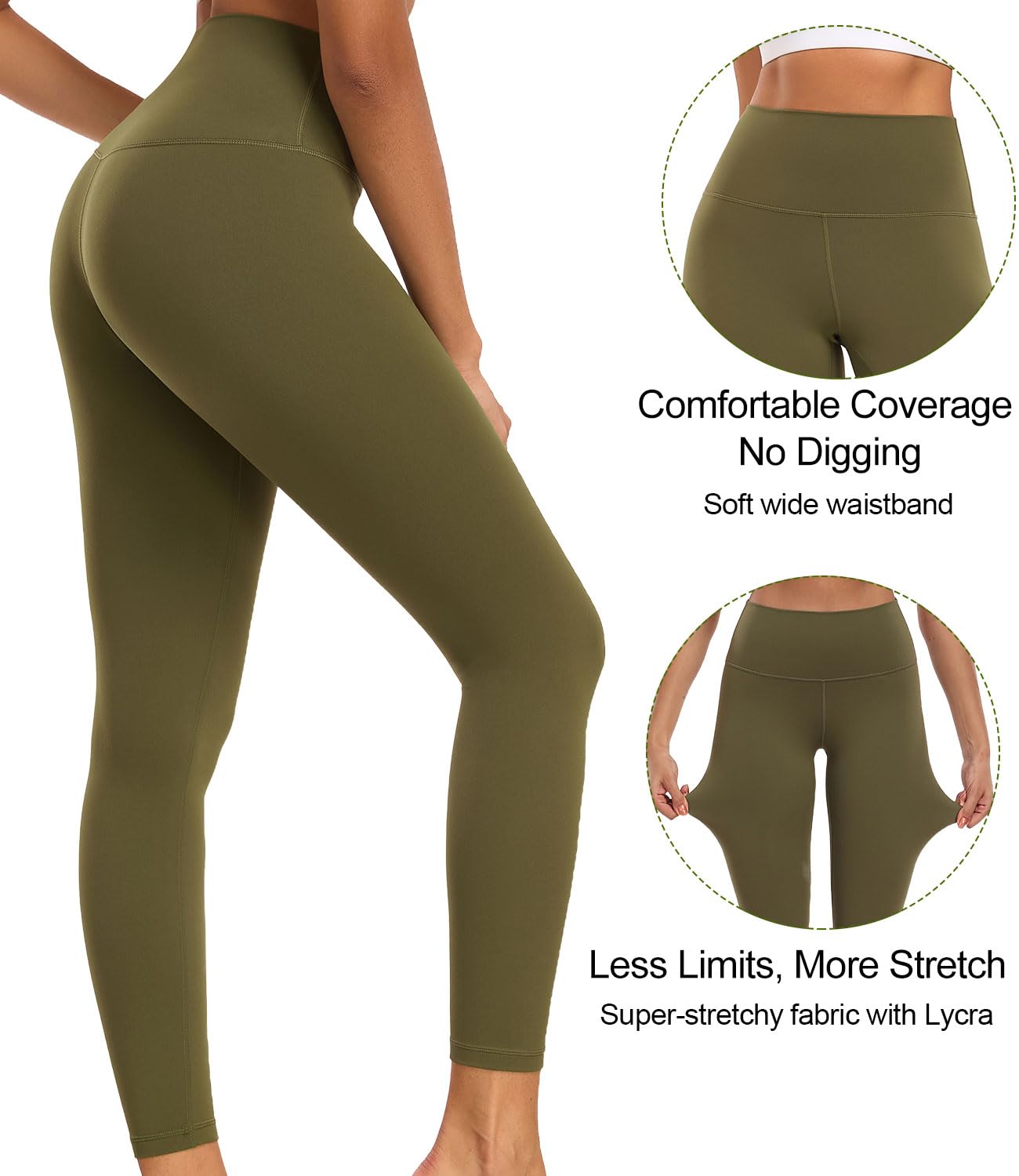 wirarpa Leggings Femme Taille Haute Pantalon de Sport Femmes Yoga Gym