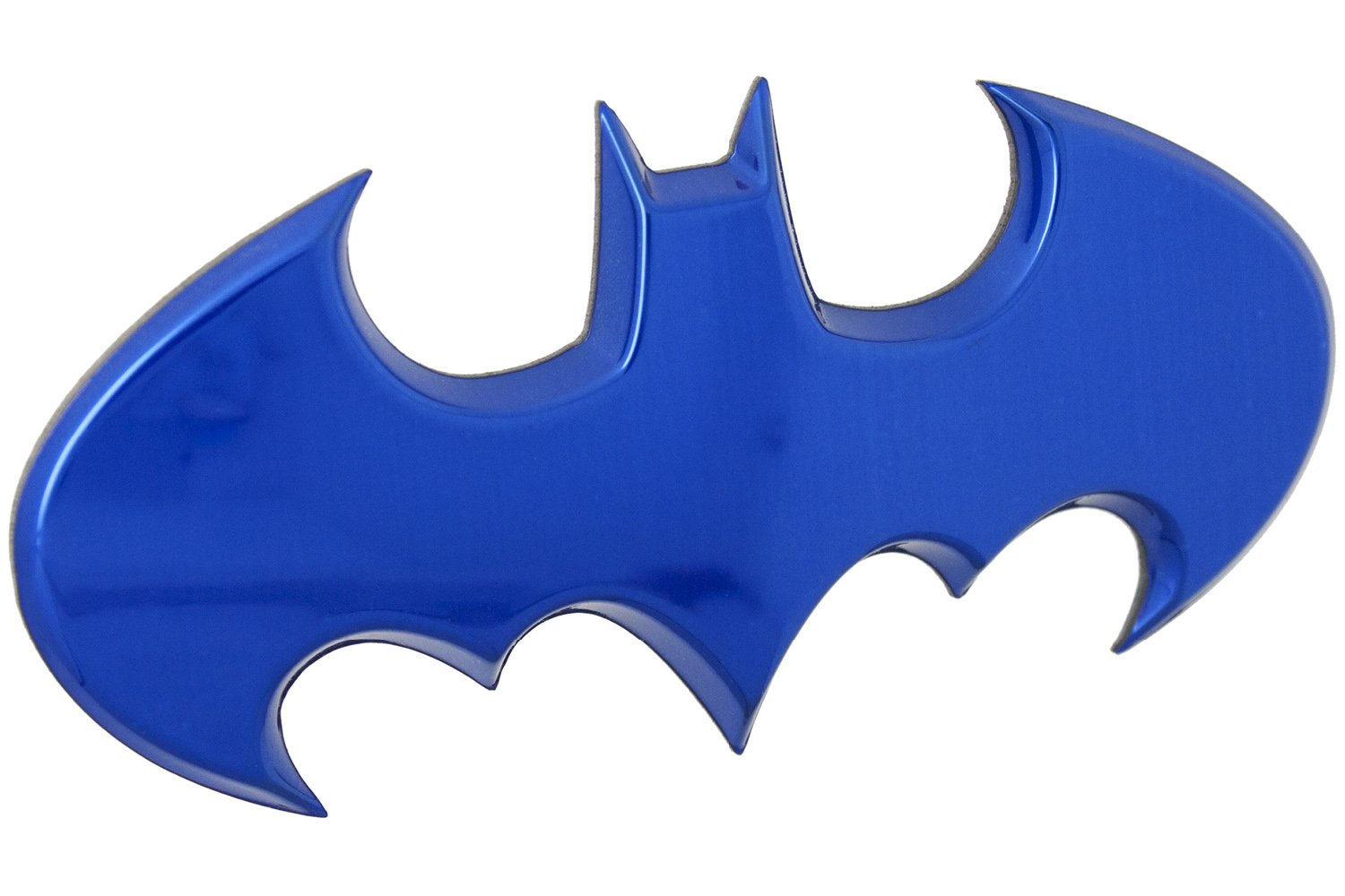 Fan Emblems Batman 3D Car Badge - 1989 Batwing Logo (Blue Chrome: 3.8 x 1.8 x 0.2 inches)