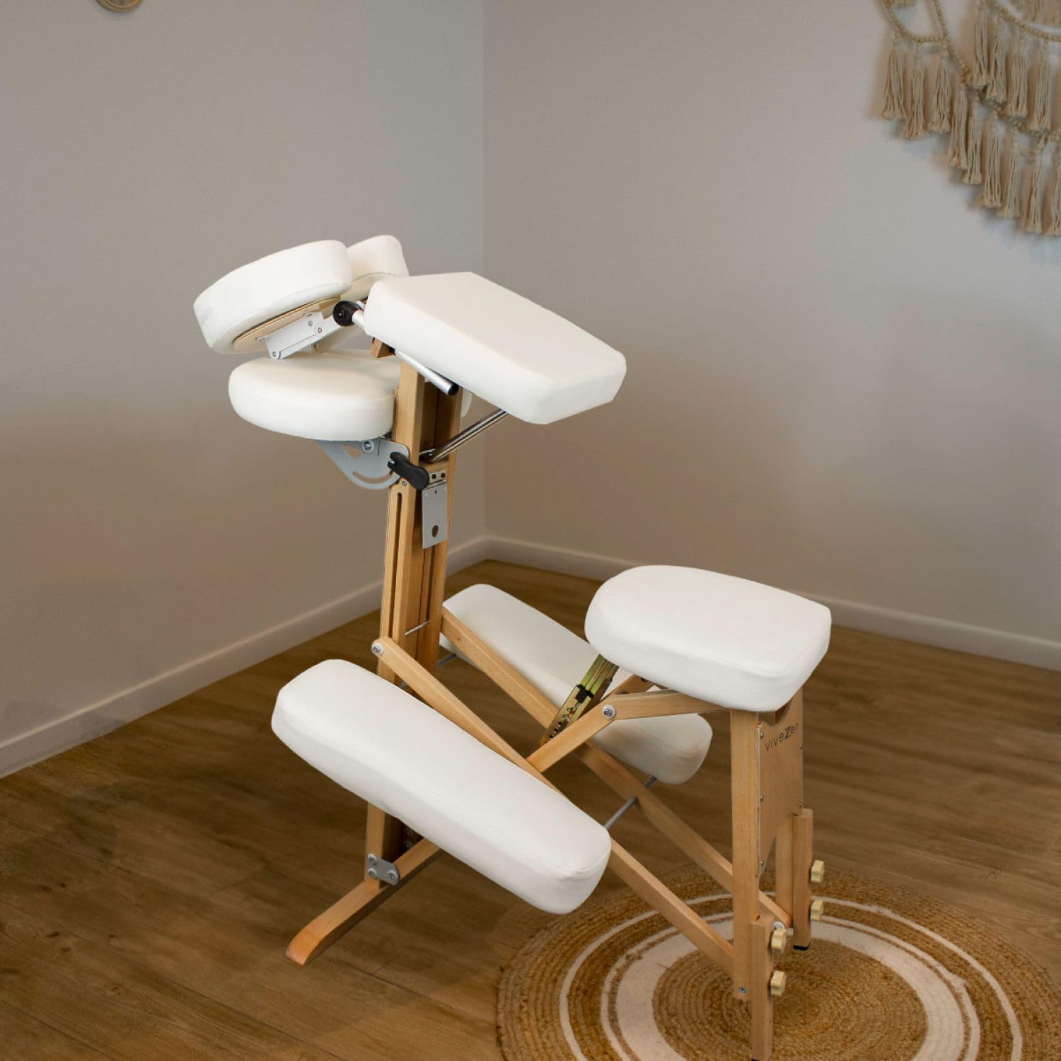 Vivezen Chaise de massage en bois pliable avec sac de transport 2 coloris