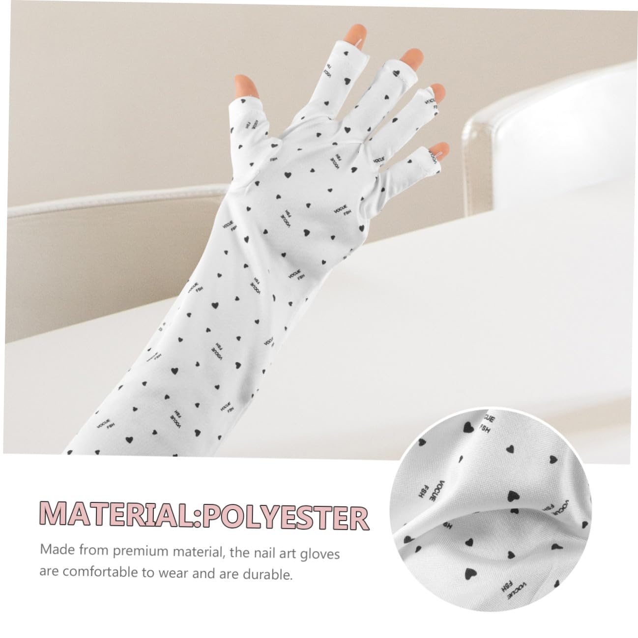 10 Pares Guantes De Uñas Gel Constructor Uñas Luz Ultravioleta Perder Anti-ultravioleta Poliéster