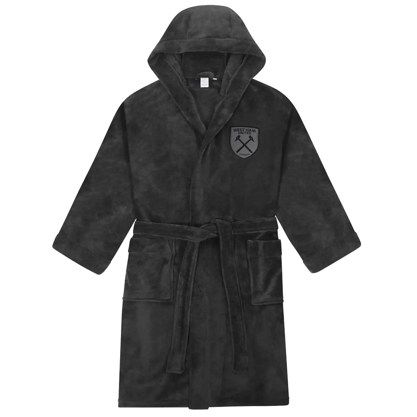 West Ham United FC Mens Fleece Dressing Gown - Grey - XL