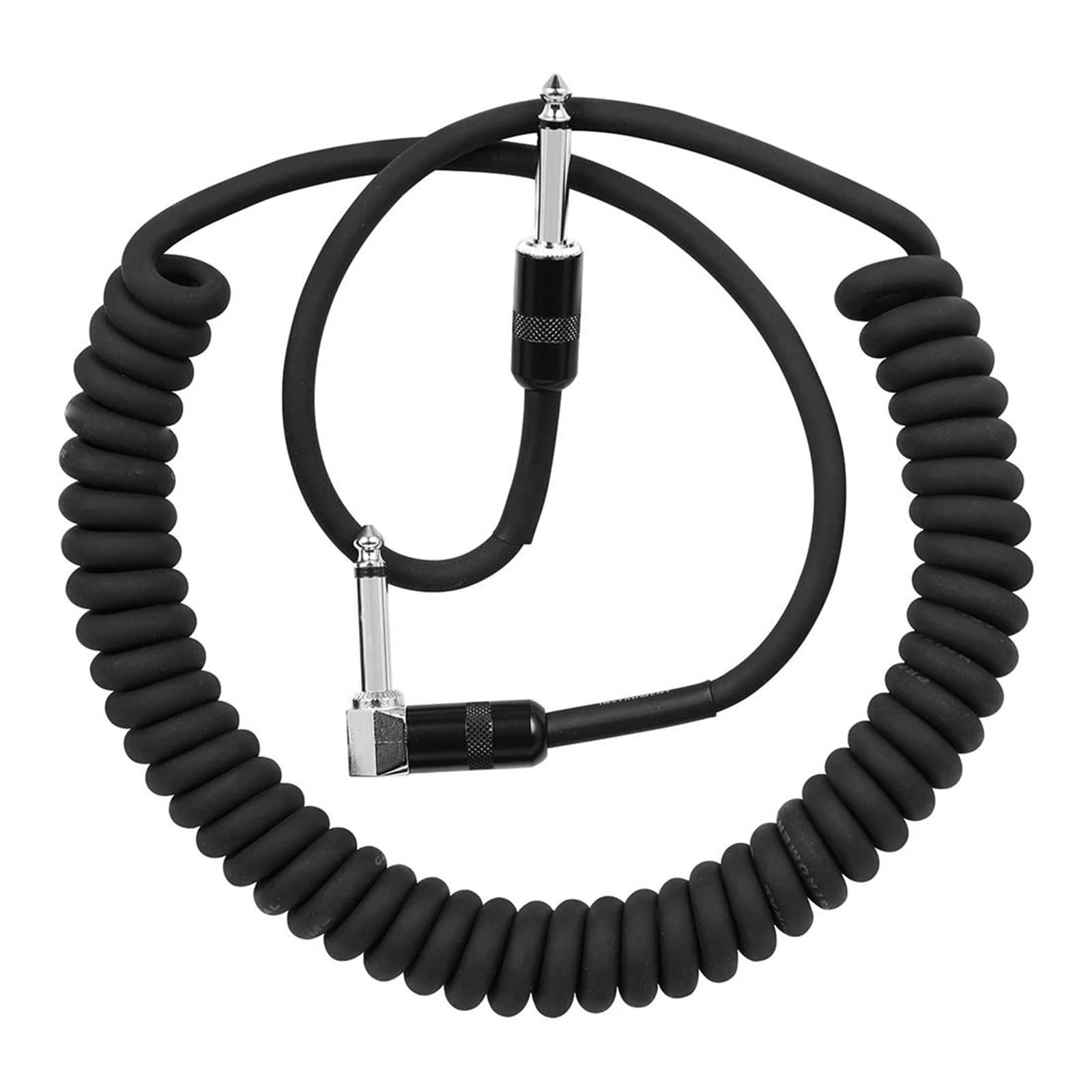 Cavo Audio Per Chitarra Cavo A Spirale Per Amplificatore Da 300 Cm Dritto/angolo 6,35 Mm Linea Di Riduzione Del Rumore Accessori Parti Chitarra(Green)