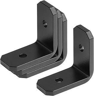 eoere 4 PCS 2" x 1" Heavy Duty Black Rafter Clips Brackets, Steel Corner Brace for Wooden Battens Timber Beam Joist, 6 Gauge Thick, Max Load 300lbs