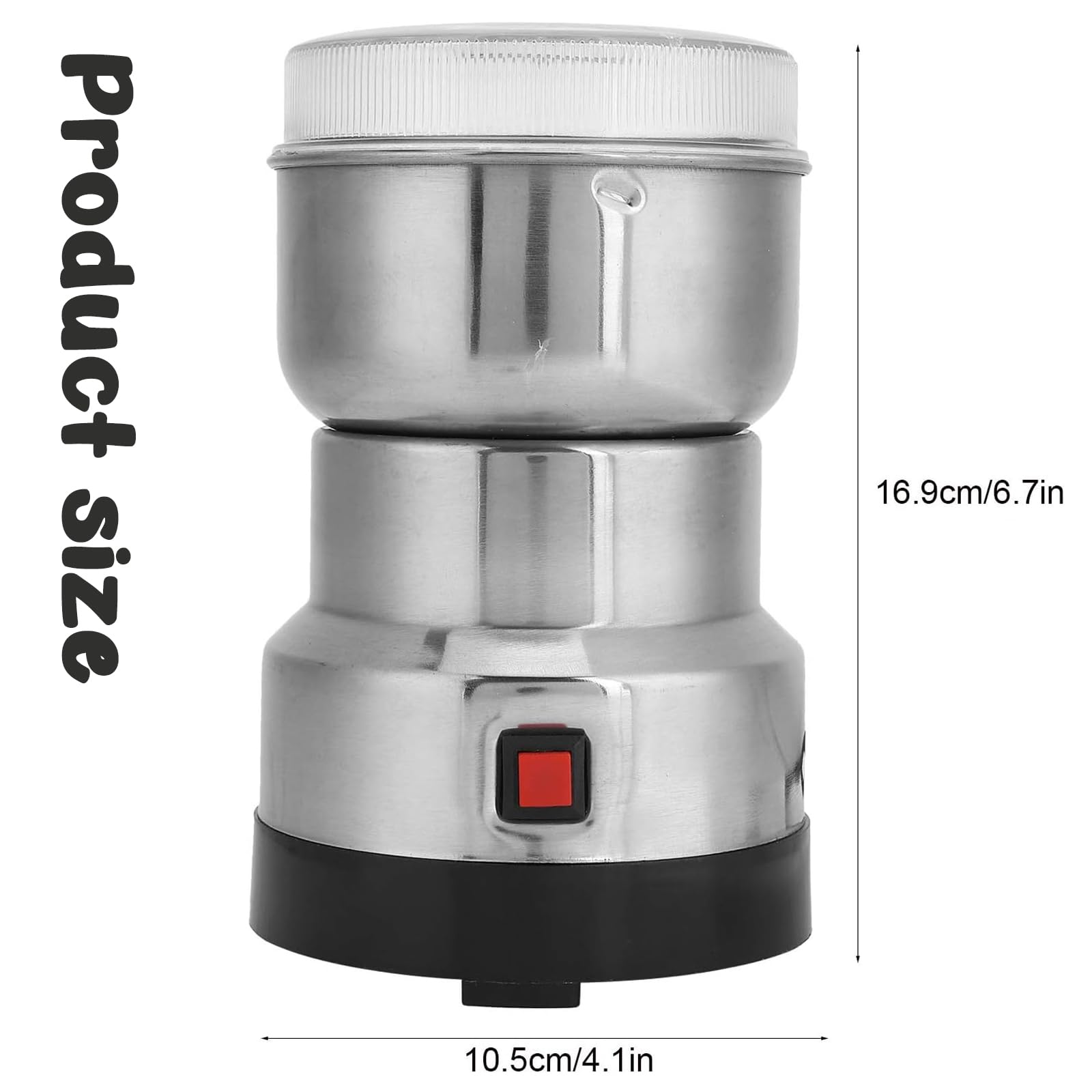 Molinillo Eléctrico De Alimentos De 150 G, Multifuncional De 150 W, Con Cuchilla De Acero De Cuatro Hojas Y Cubierta Protectora Transparente, Potencia De 550 W, Molienda Rápida, Para Granos De Café