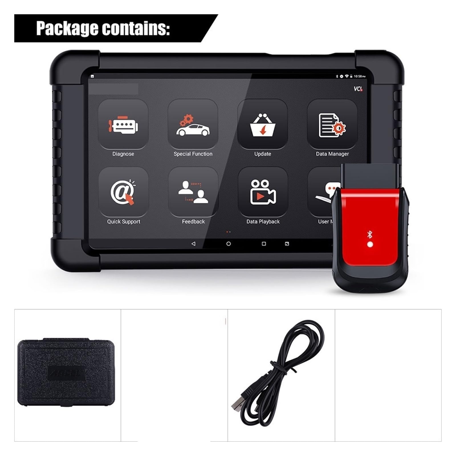 Escáner de Pared, Escáner Herramienta de diagnóstico automóvil profesional completo Restablecimiento aceite automotriz