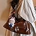 GARBODIY 4pcs Handmade Crochet Outfit Set | 17cm Vinyl Collectible Accessories - Straw Hat, Blue Overalls with Daisy, Shoes & Mini Bag | Art Toy Dress-Up Kit