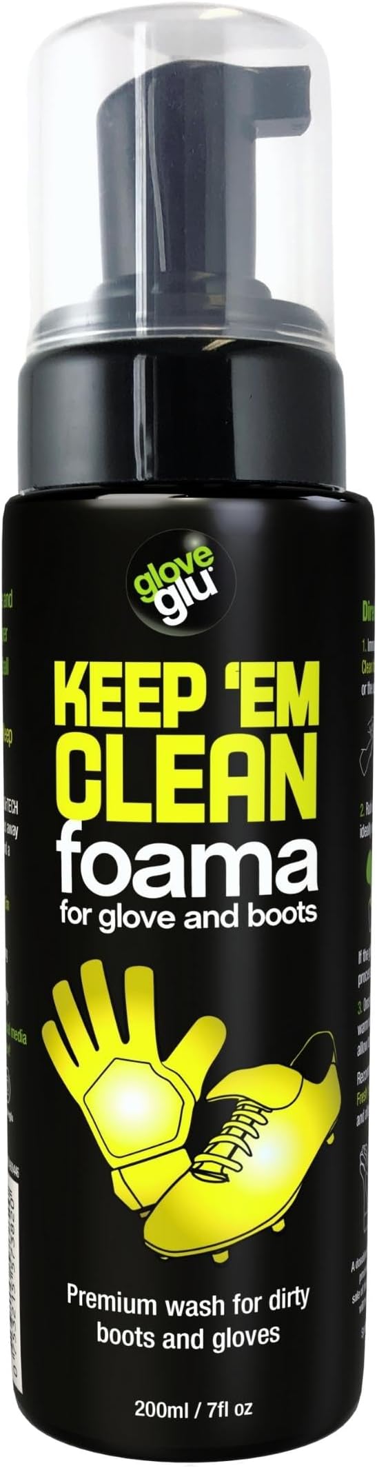 – gloveglu Keep 'Em Clean Foama for Goalkeeper Gloves and Football Boots, 200ml