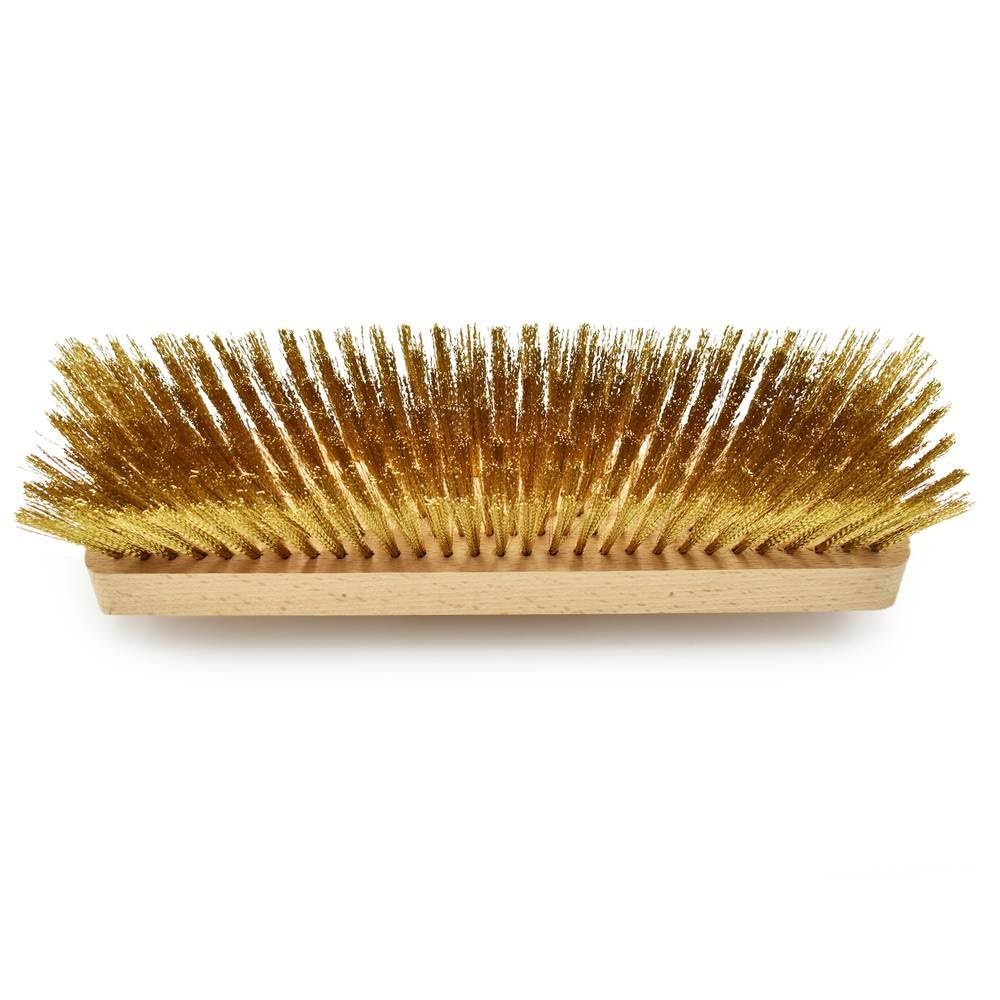 Ricambio per spazzolone in ottone e legno cm 30x7 cm con foro.
