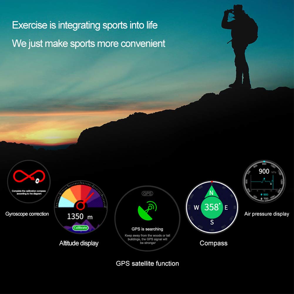 Sport Smart Watch Bluetooth Fitness Orologio da Polso con cardiofrequenzimetro/Monitor del Sonno Contapassi Impermeabile Cronometro Calorie Messaggio Avviso di Chiamata per Android iOS