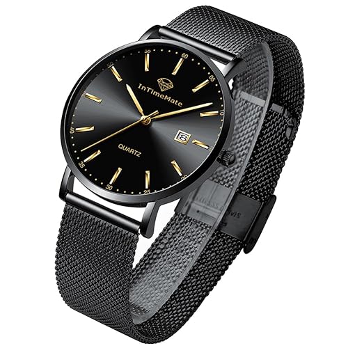Black Men Wrist Watch,Casual Men Watches,Business Dress Watches for Men,Black