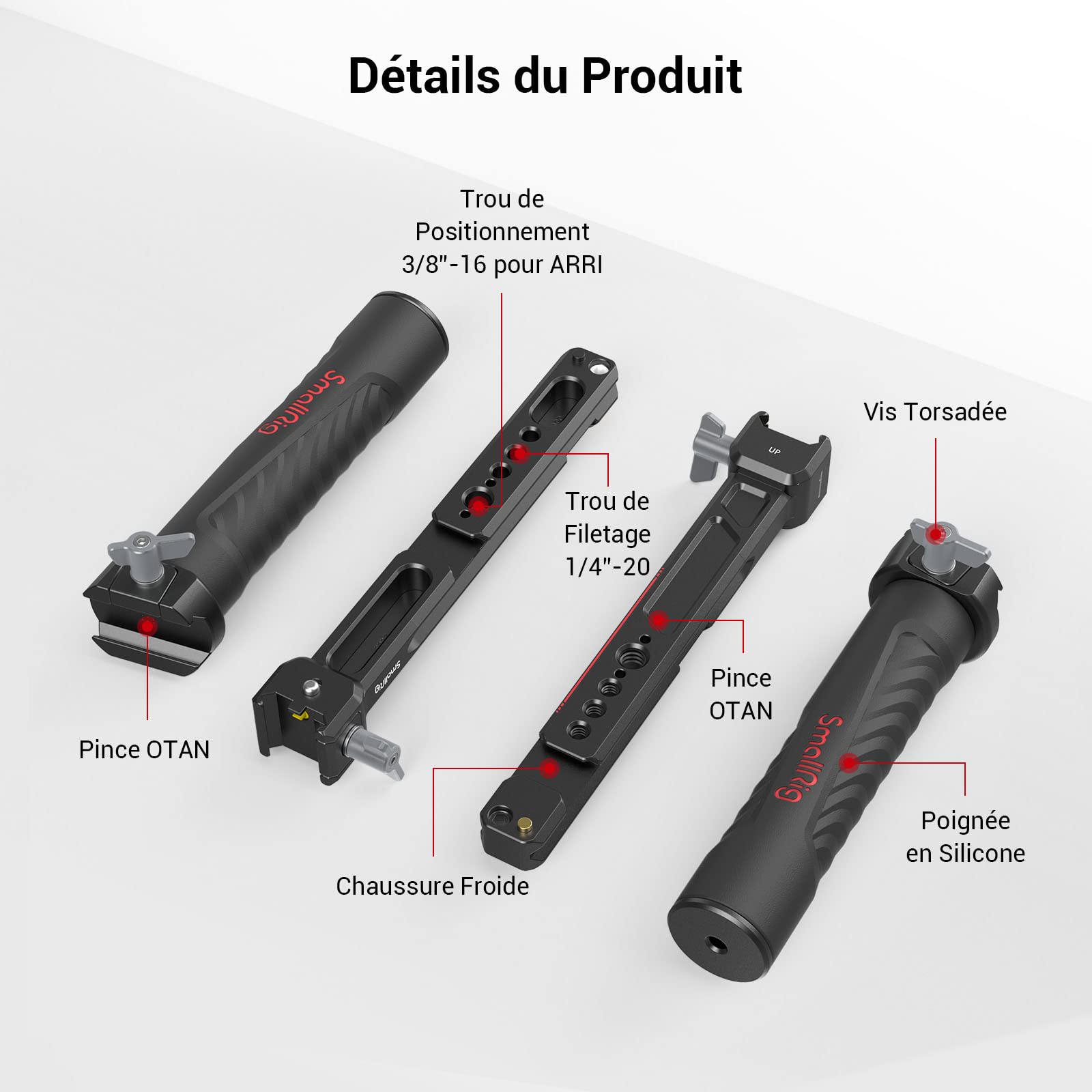 SMALLRIG Dual Handgrip pour DJI RS 2 / RSC 2 / RS 3 / RS 3 Pro/RS 4 / RS 4 Pro/RS 5-3027
