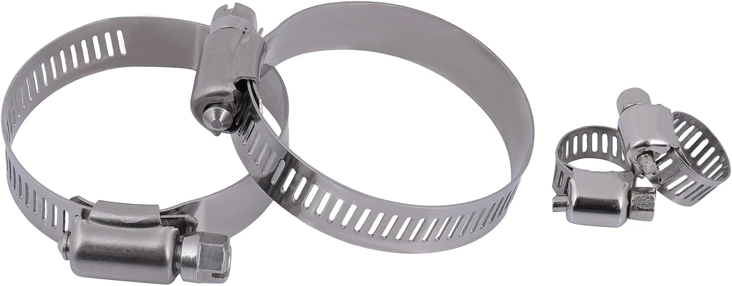 ASAPE 19 Radiator*1 + 8MM-10MM 30MM-50MM Hose Clamp *4 Engine Replace Kit Fit for Honda Accord 1990-1993 for Honda Prelude 1992-1996 (Aluminum)
