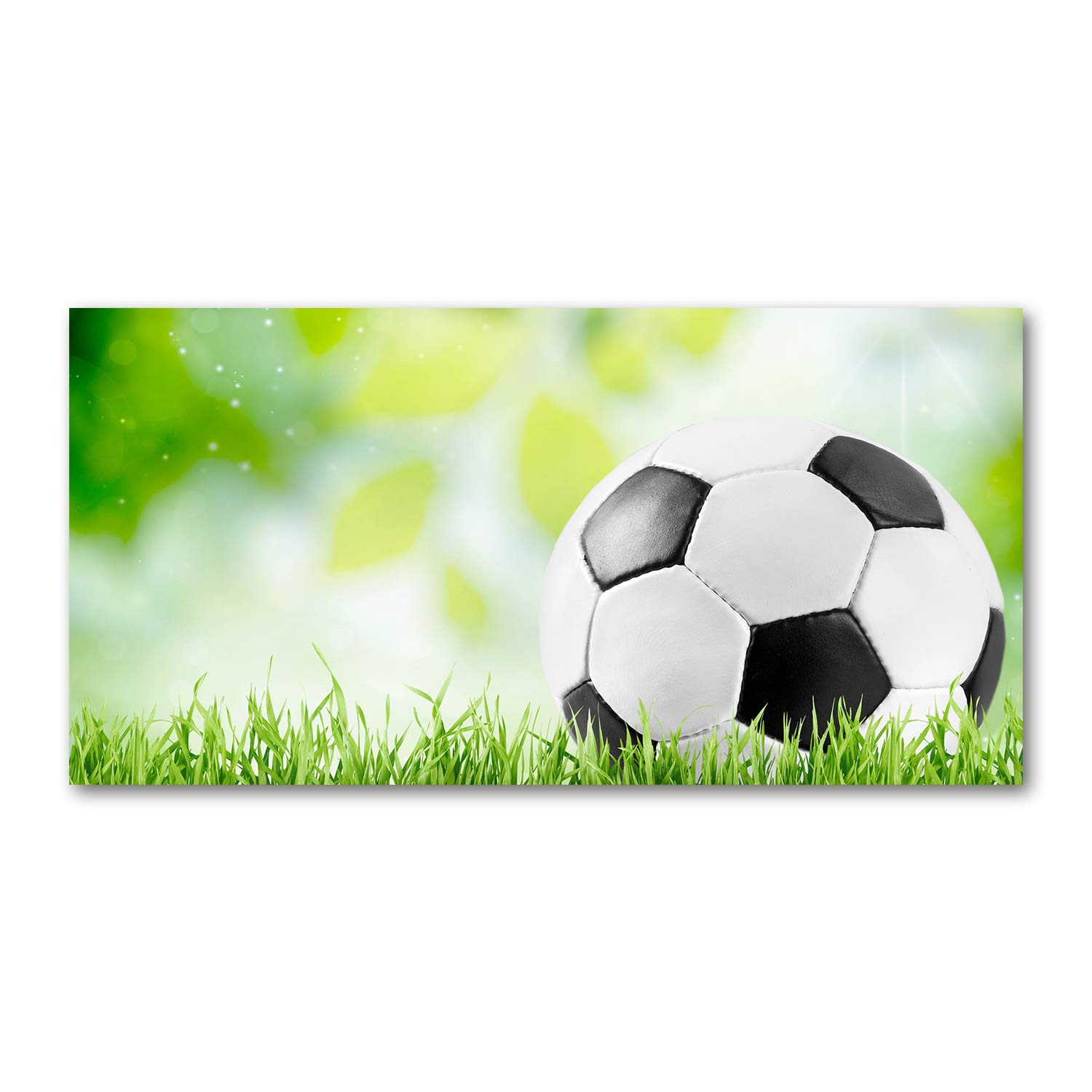 Impression sur verre 120x60 football vert grand tableau photo cuisine salon