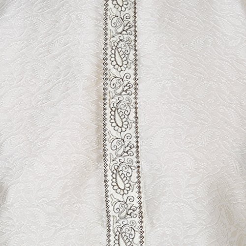 Kurta para bodas y eventos túnica india jacquard beige 38 4
