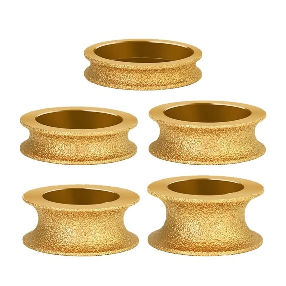 ZYNCUE 3 inch 75mm Round Dry Vacuum Brazed Diamond Grinding Wheel Demi-bullnose Edge Marble Edges Profile,10mm~30mm Optional