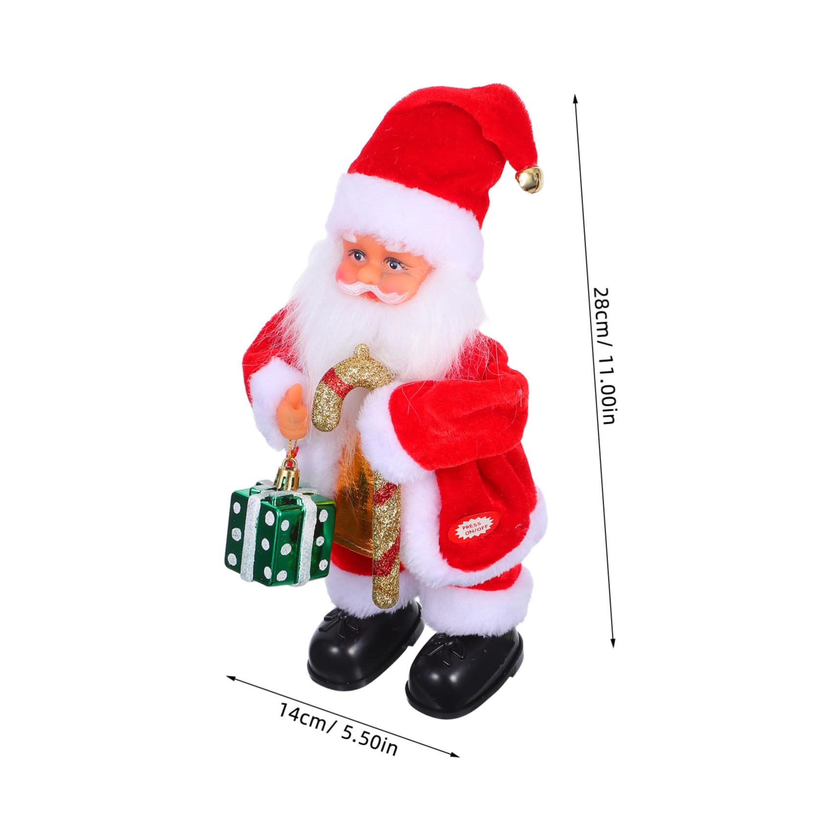 Abaodam Juguete de Papá Noel Eléctrico con Música Articulaciones Móviles para Adornos Navideños y Regalos de Fiesta de Navidad