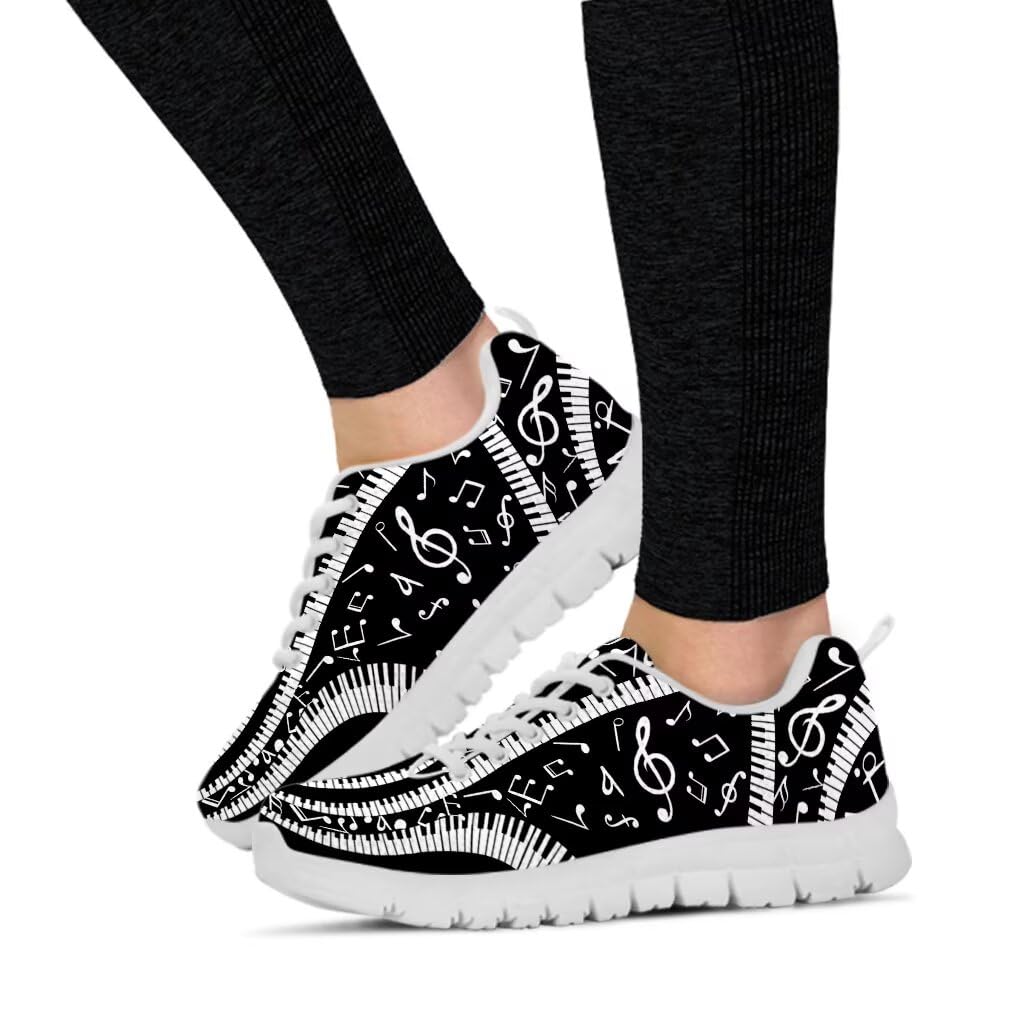 Binienty Scarpe da ginnastica da donna, con lacci, da corsa, camminata, tennis, con memory foam